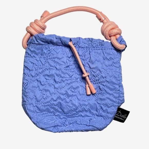 DOLCE & GABBANA Blue Jasmine Mini Bucket Bag Makeup Cosmetic Fragrance 6”x6.5” - Picture 1 of 5